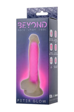 Dildo cu gel Peter Glow Beyond Pink Glow 16,5 cm