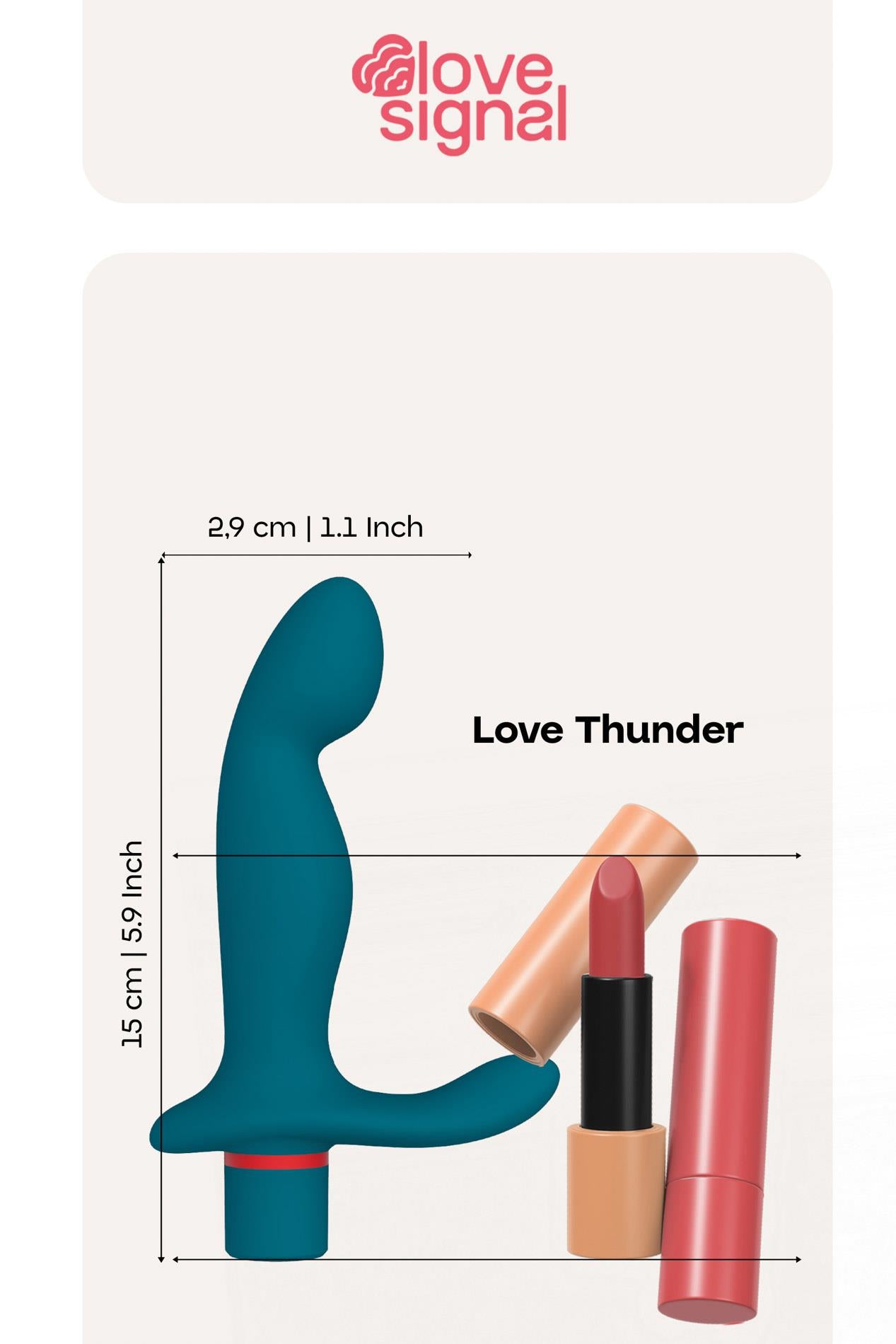 Masaj de prostată USB din silicon Love Thunder Dream Toys 15 cm