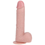 Vibrator rotativ pentru testicule RealRock, realist și cărnos, de 20,5 cm