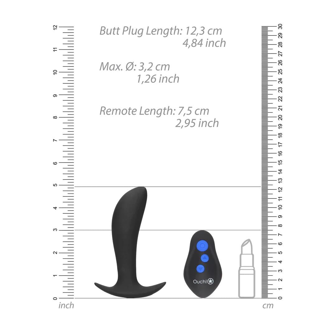 Au! Plug anal vibrant de 12,3 cm cu electrostimulare