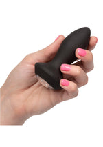 Dop anal vibrant Calexotics Petite Crystal Probe, negru, 9,5 cm