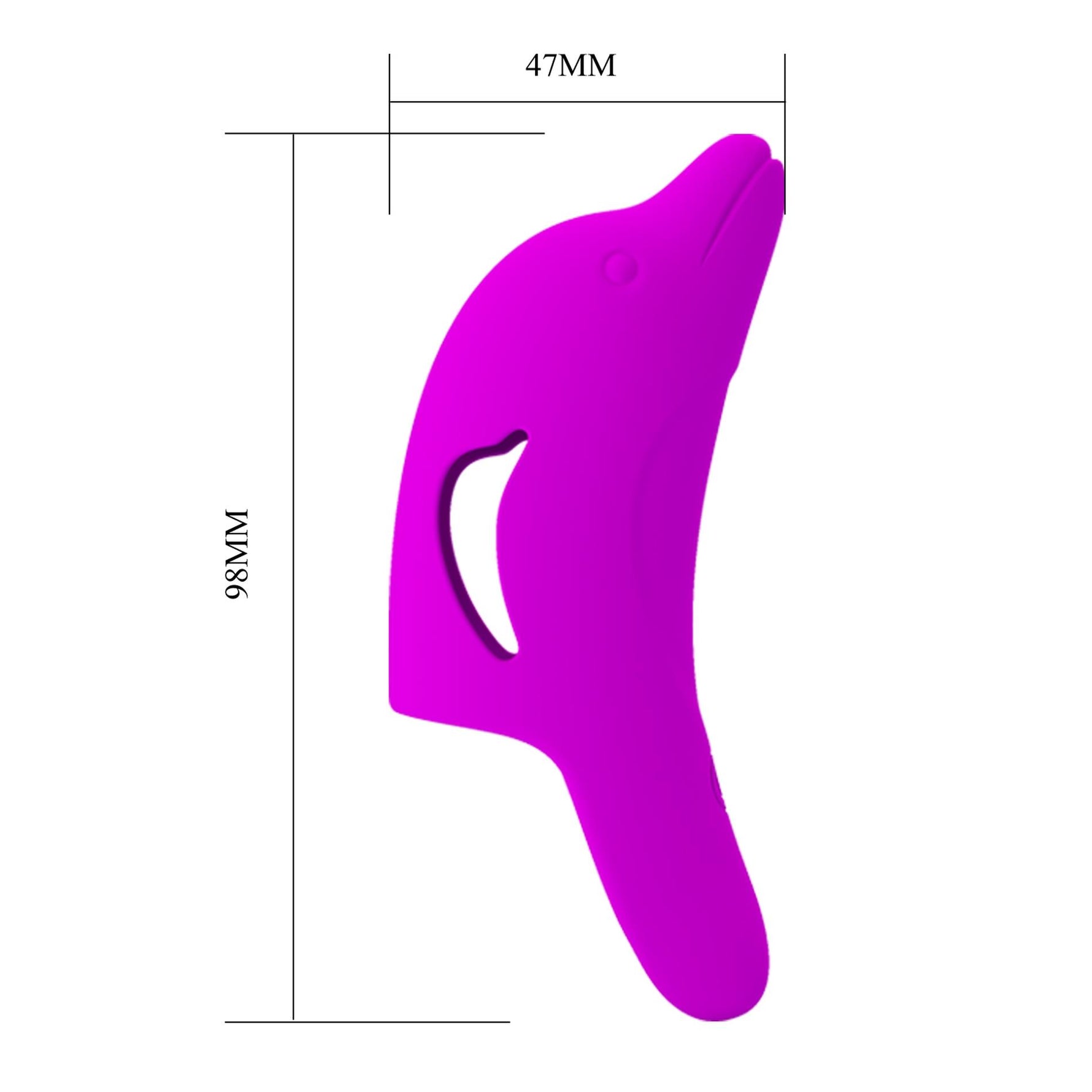 Vibrator pentru deget Pretty Love Delphini din silicon, 10 funcții