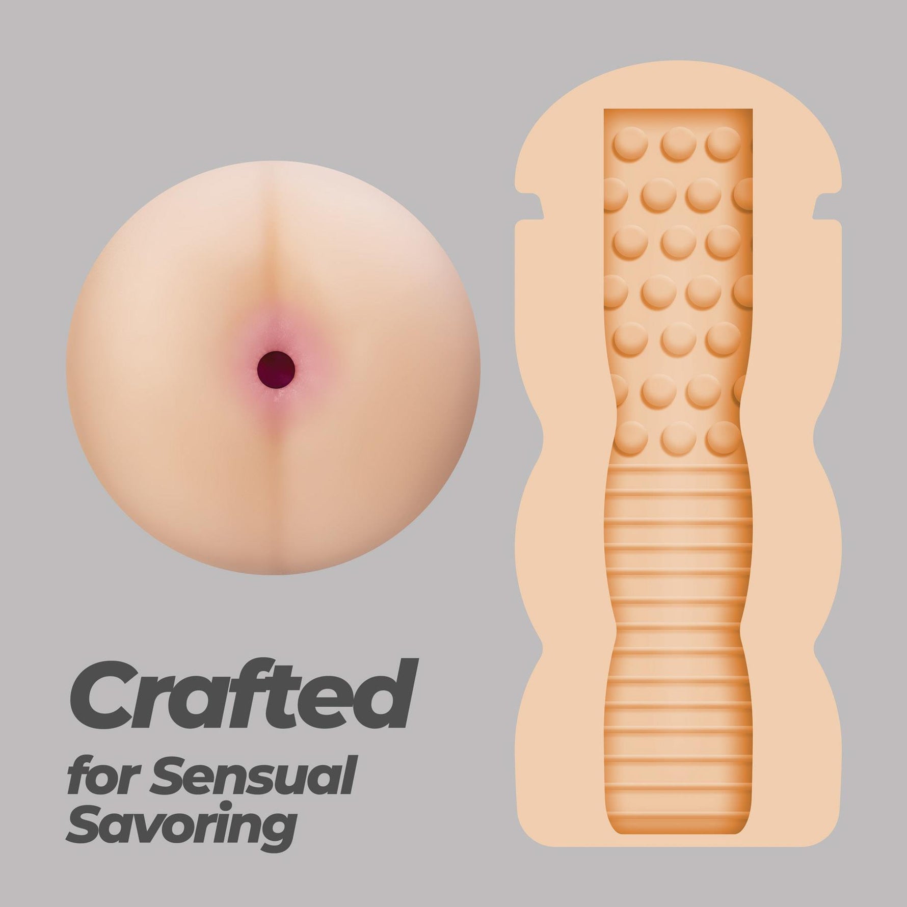 Masturbator anal portabil Crushious Fappucino Hot Buns