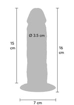 Dildo ToyJoy din silicon caramel cu prepuț mobil 15 cm