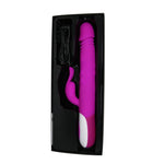 Vibrator USB Pretty Love Adrian din silicon, cu formă de iepuraș, 12 funcții