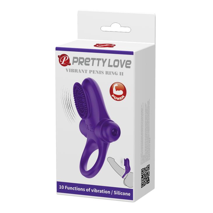 Inel vibrant Pretty Love violet, 10 modele