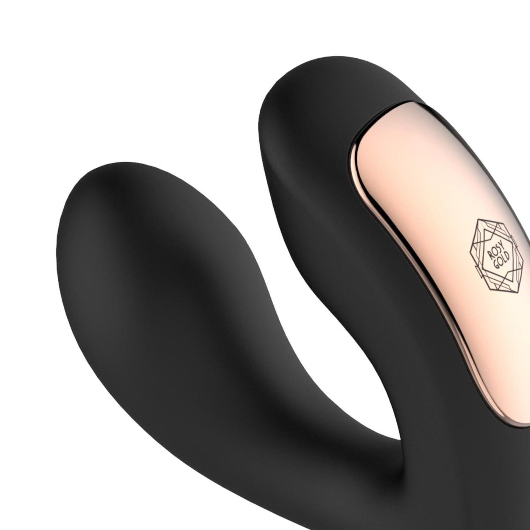 Vibrator portabil Rosy Gold cu carcasă de încărcare, negru