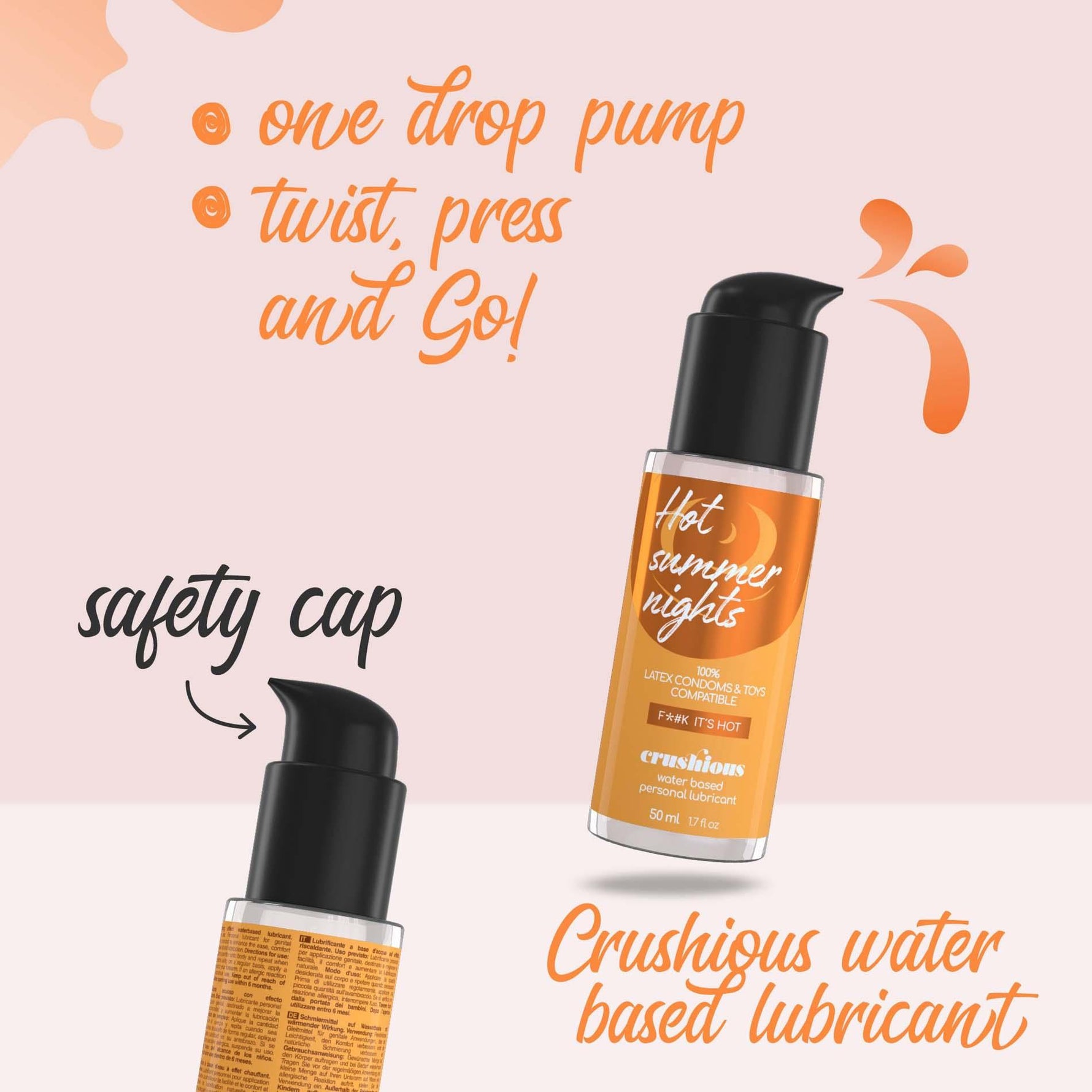 Lubrifiant încălzitor pe bază de apă Crushious 50 ml