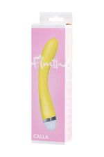Vibrator Flovetta Calla pentru punctul G, silicon, galben, USB, 22 cm