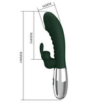 Vibrator Pretty Love Bunny cu motor dublu, silicon, USB