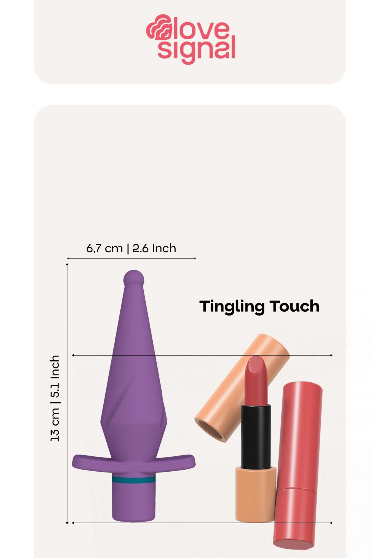 Dop anal vibrant din silicon Tingling Touch Dream Toys, 13 cm, USB