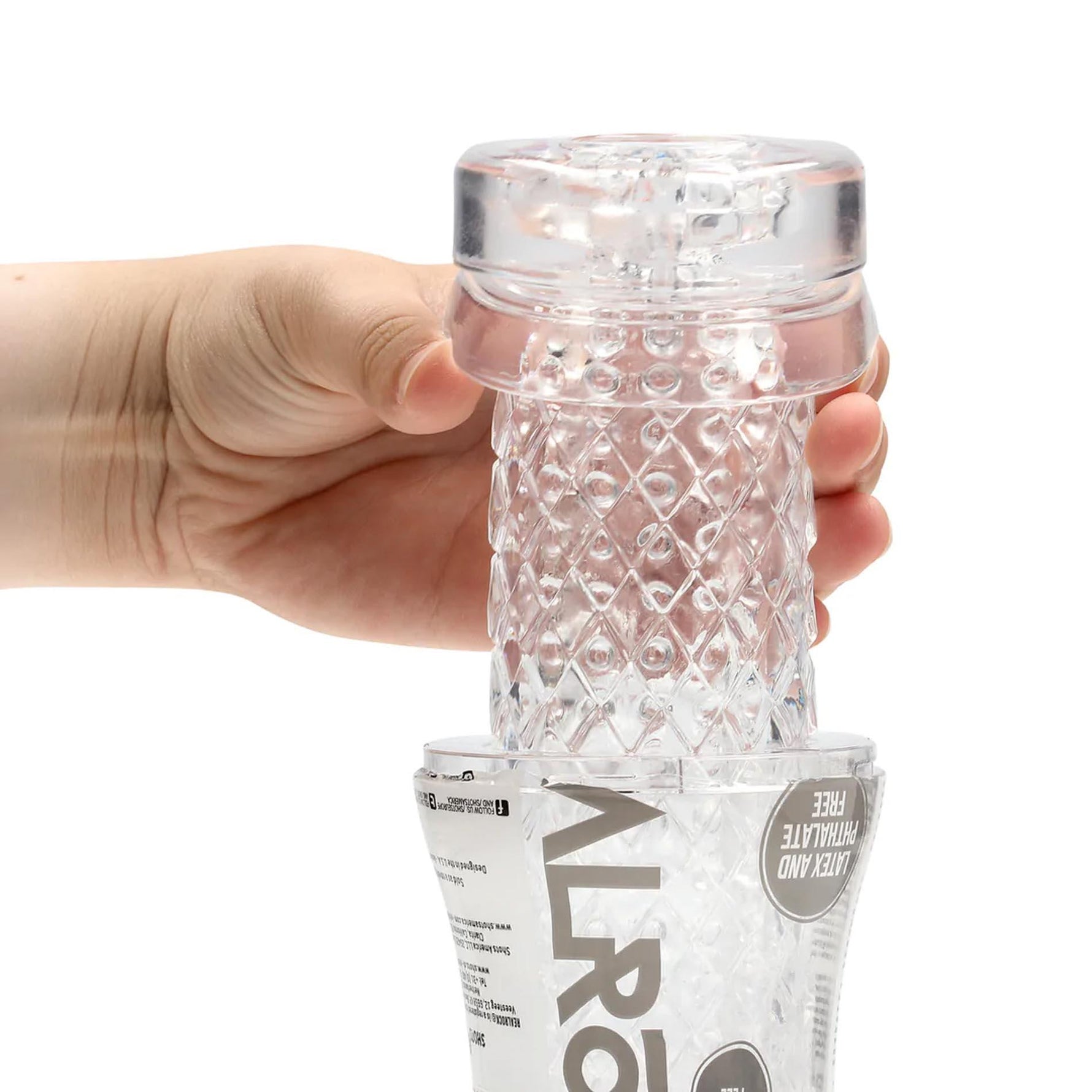 Masturbator texturat Easy Rider RealRock transparent 21 cm