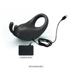 Inel vibrant din silicon Pretty Love cu iepuraș USB 7,5 cm