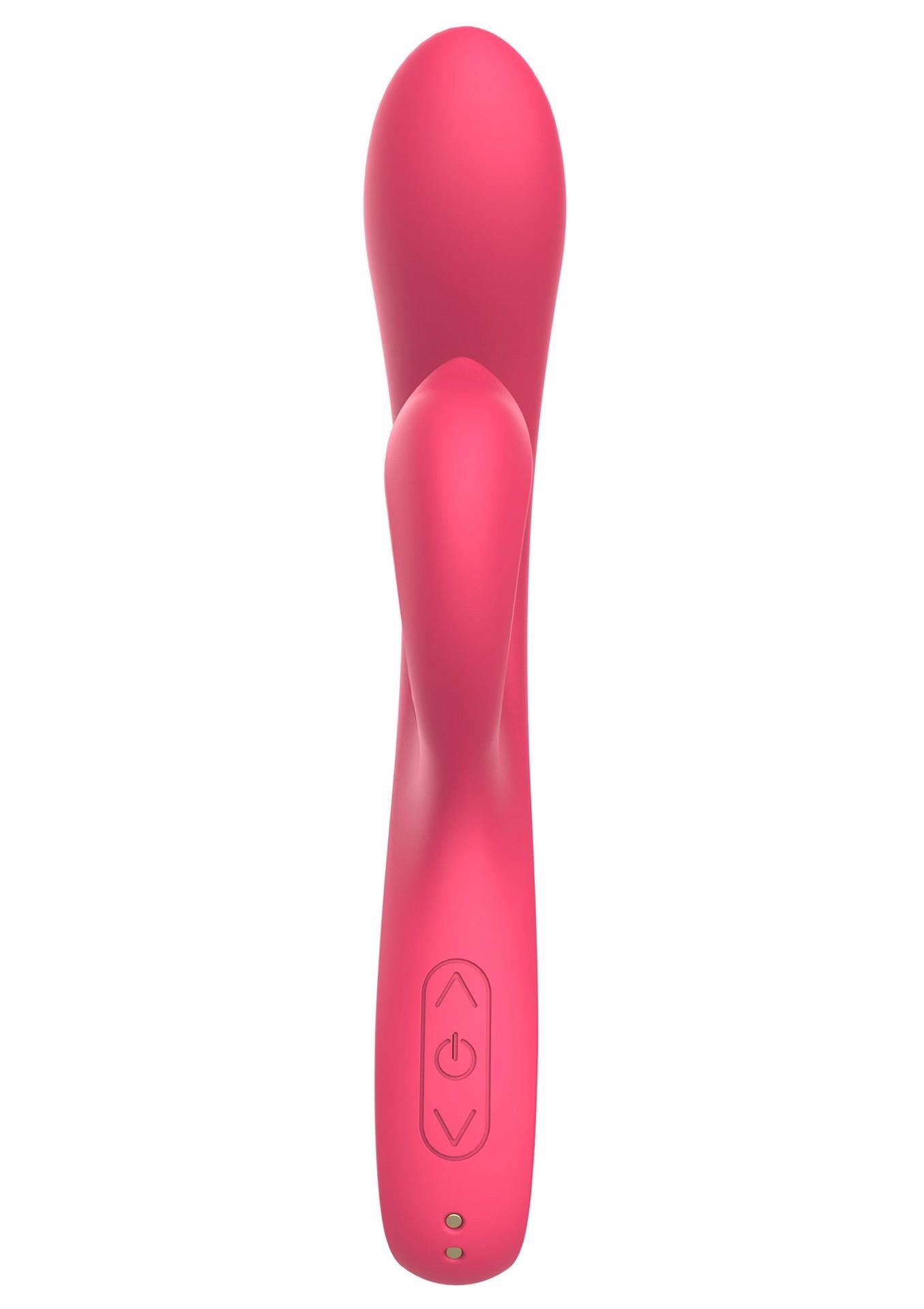 Vibrator XOCOON cu orgasm fără sfârșit, fuchsia, USB, 21 cm