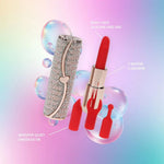 Vibrator mini ruj USB Loveline roz bombon