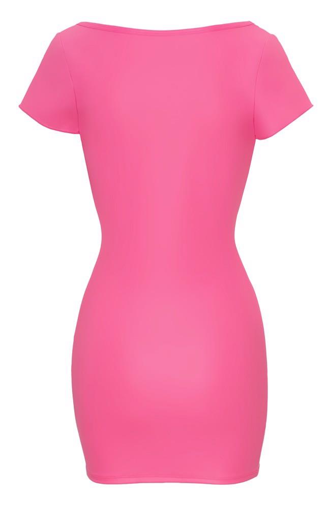 Rochie elastică Cottelli PARTY roz aprins M