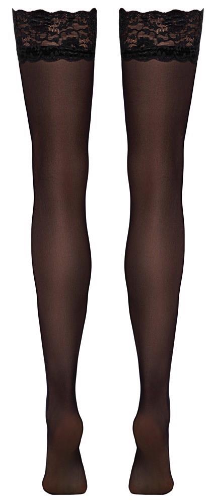 Ciorapi Cottelli LEGWEAR din dantelă negri M 20 den