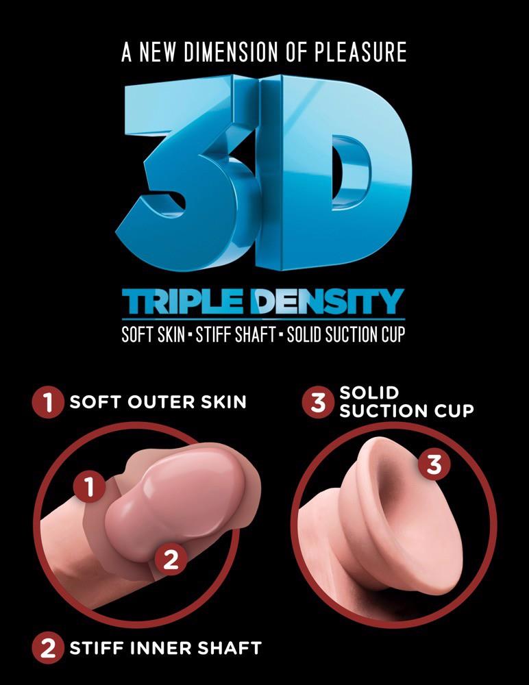 Dildo King Cock Plus TPE cu testicule 20,3 cm