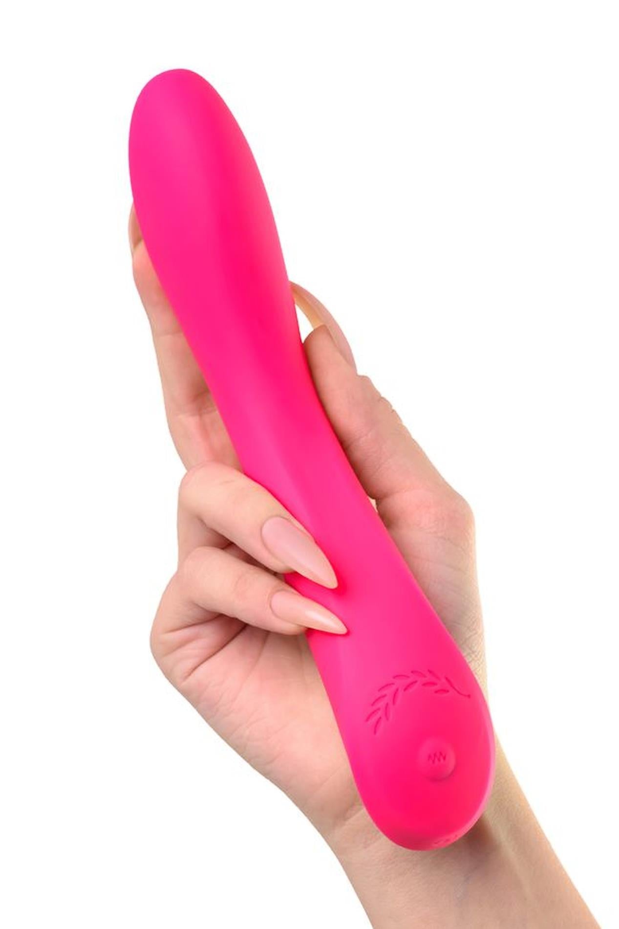 Vibrator JOS Twig pentru punctul G, silicon, roz, USB, 20,5 cm