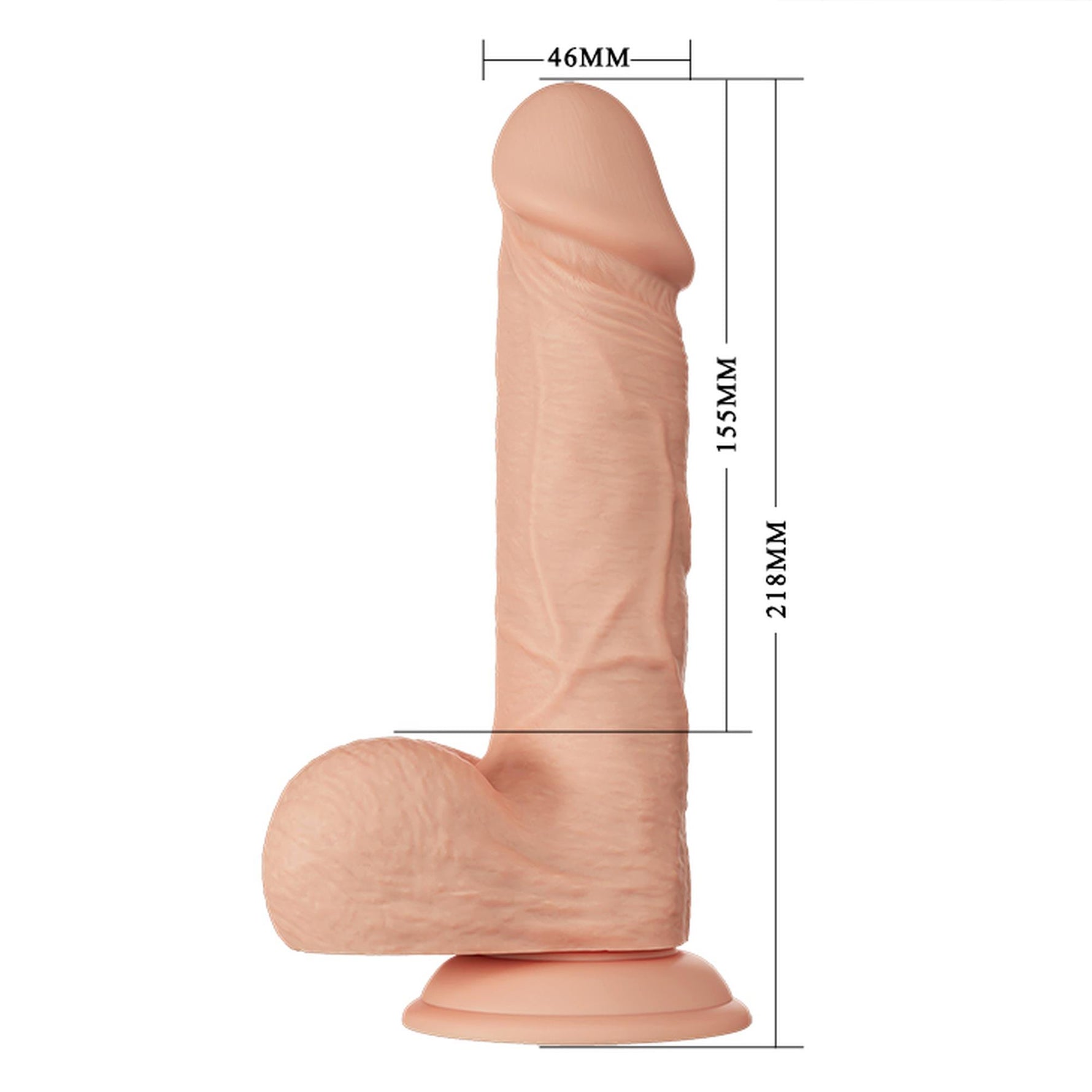 Dildo realist Baile Beautiful Bahamut, impermeabil, TPR, 8,5 inch