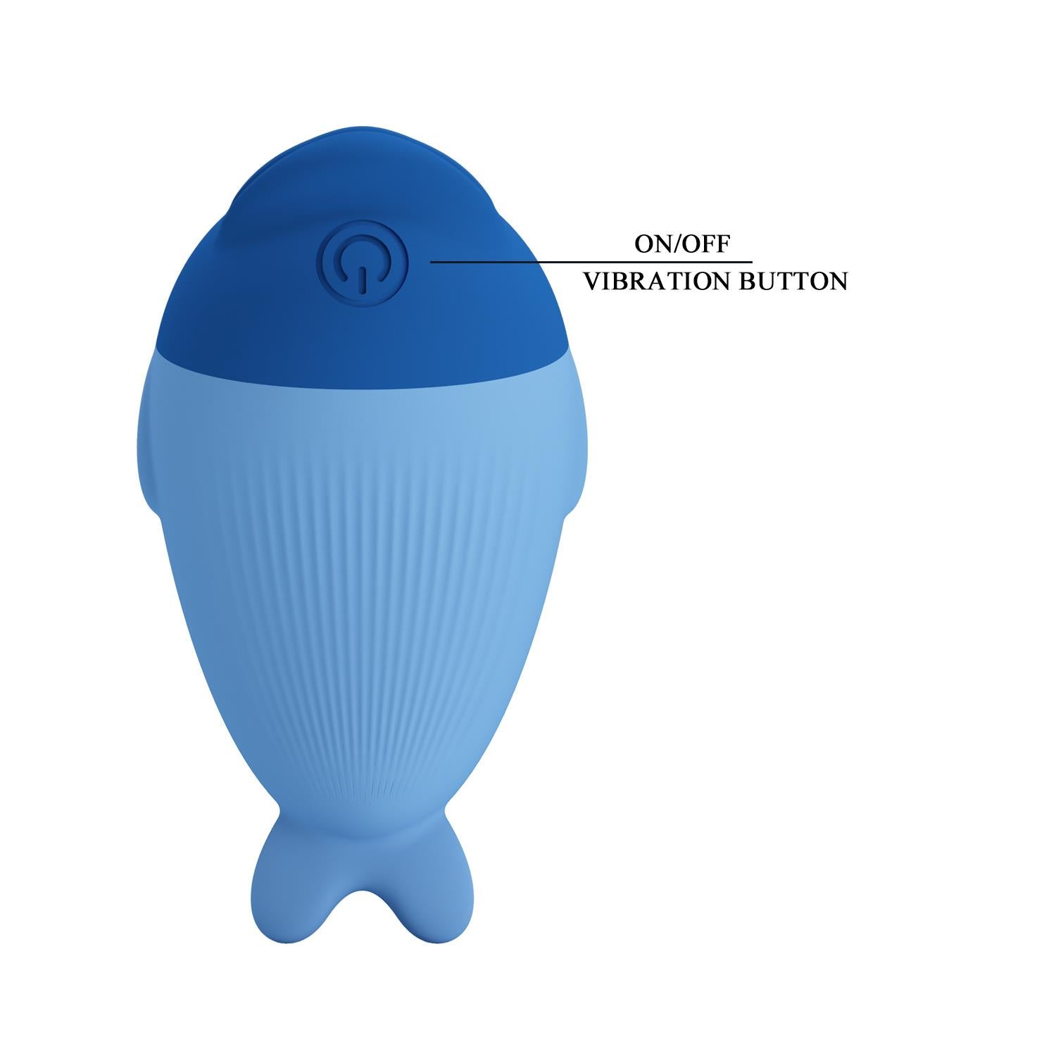 Stimulator clitoridian mini din silicon albastru Pretty Love Dolphin