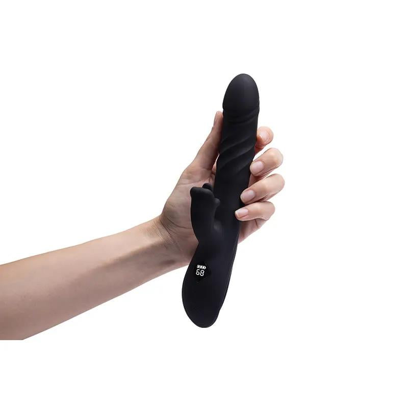 Vibrator Fantasy Pluto Bunny cu USB de împingere 23 cm