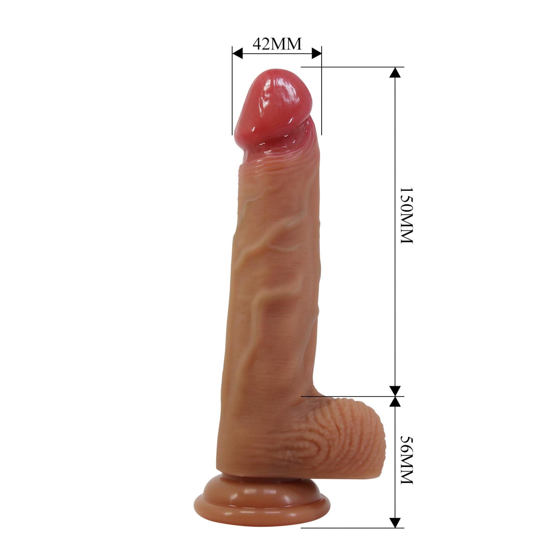 Dildo realist Pretty Love Lisle din silicon super moale, 21 cm