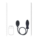 Plug anal gonflabil din silicon cu nervuri Levelz de la Shots, negru, 5 cm