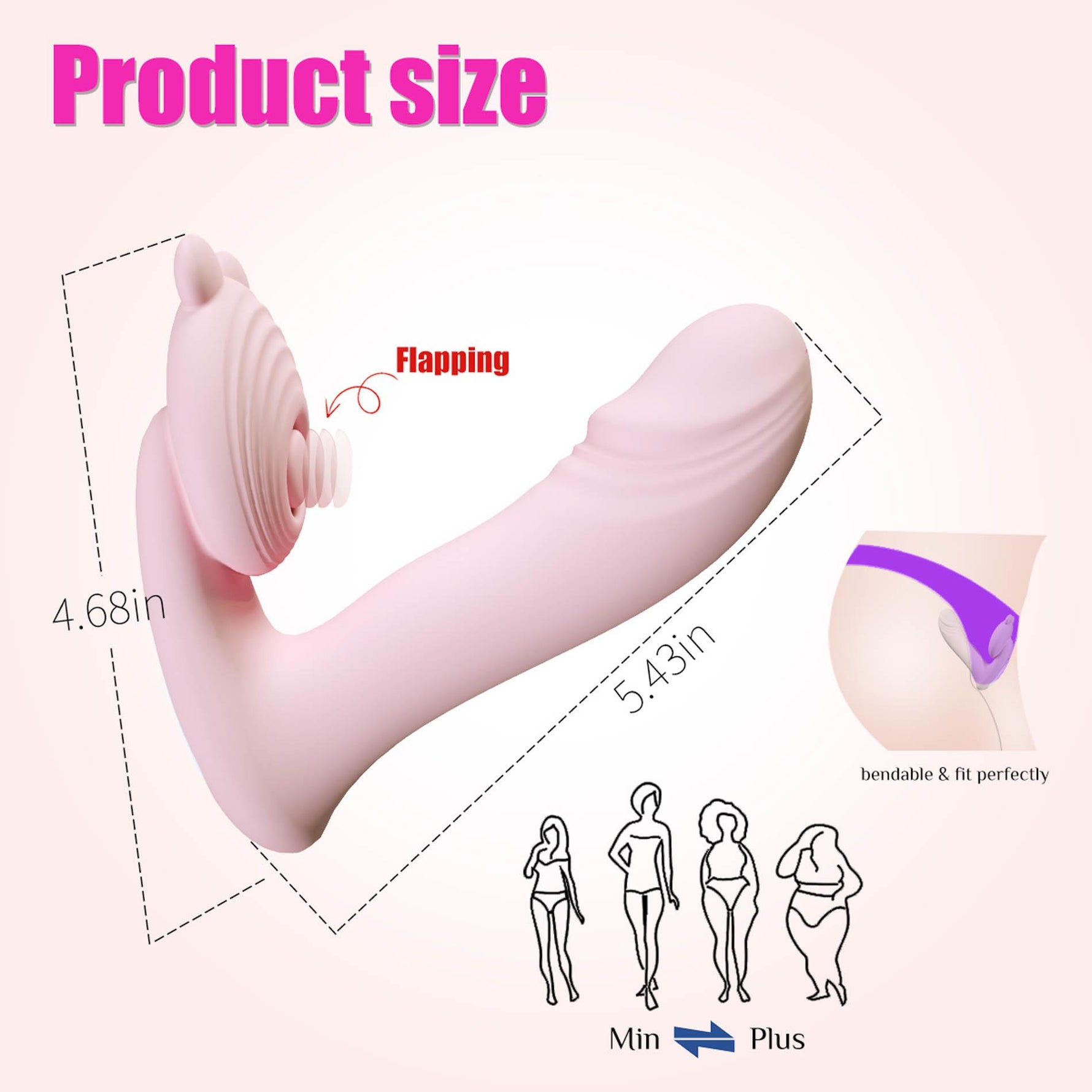 Vibrator Fox din silicon încălzit cu aplicație, 14 cm, cu funcție pentru degete