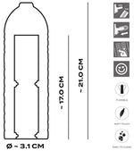 Husă din silicon Suck-O-Mat 3 XL, 21 cm