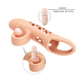 Stimulator clitoridian vibrant pentru extensia penisului Romance Flesh Color