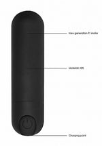 Vibrator USB Bullet Be Good Tonight Negru cu 10 Moduri