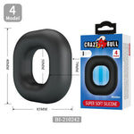 Set de 56 de inele pentru penis Crazy Bull din silicon