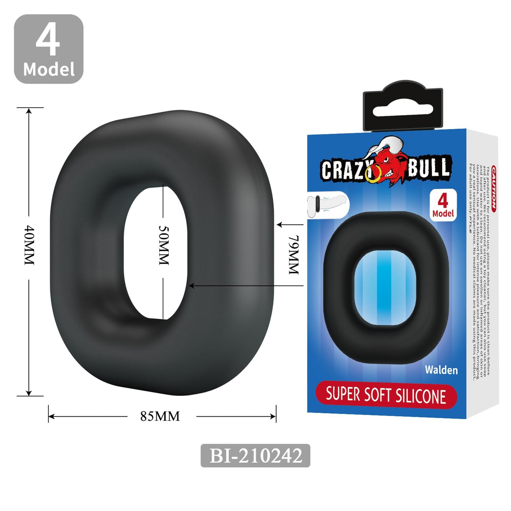 Set de 56 de inele pentru penis Crazy Bull din silicon
