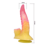 Dildo din silicon cu caneluri Power Monsters Flamebeast 22,5 cm
