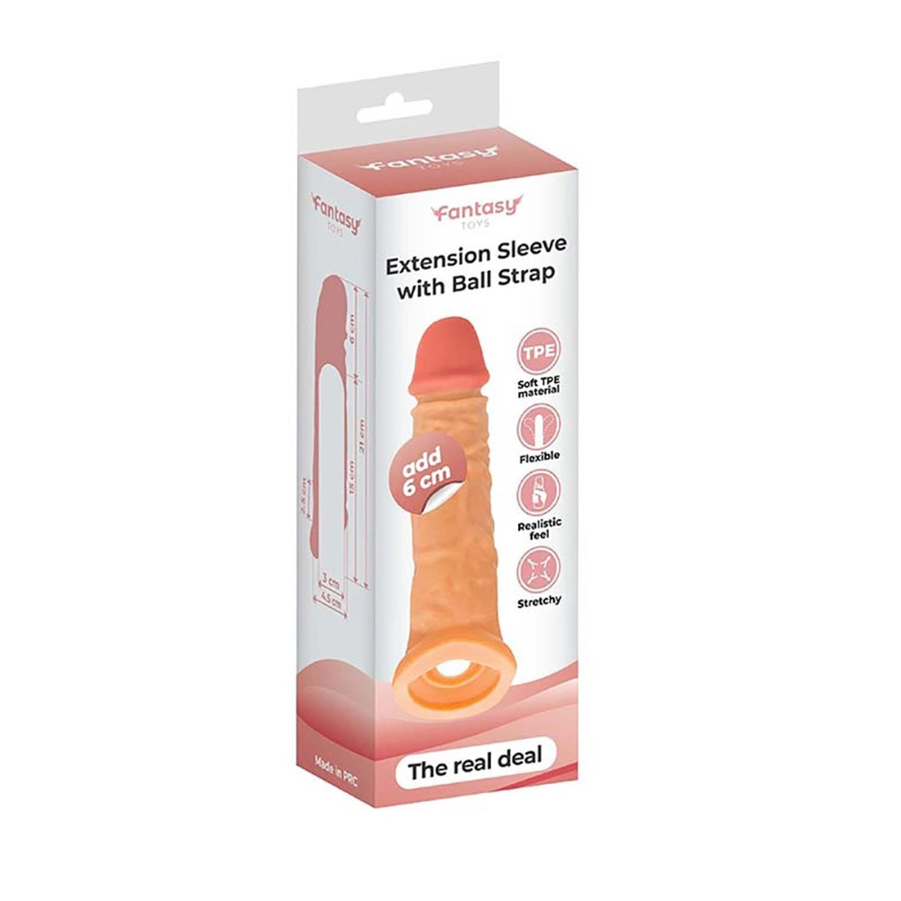 Manșon extensibil pentru testicule Fantasy 21 cm