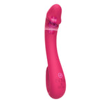 Vibrator Vibey pentru punctul G, flexibil, roz, USB, 19 cm