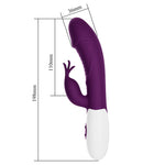 Vibrator Pretty Love din silicon cu model iepuraș, 30 de funcții, 19-8 cm