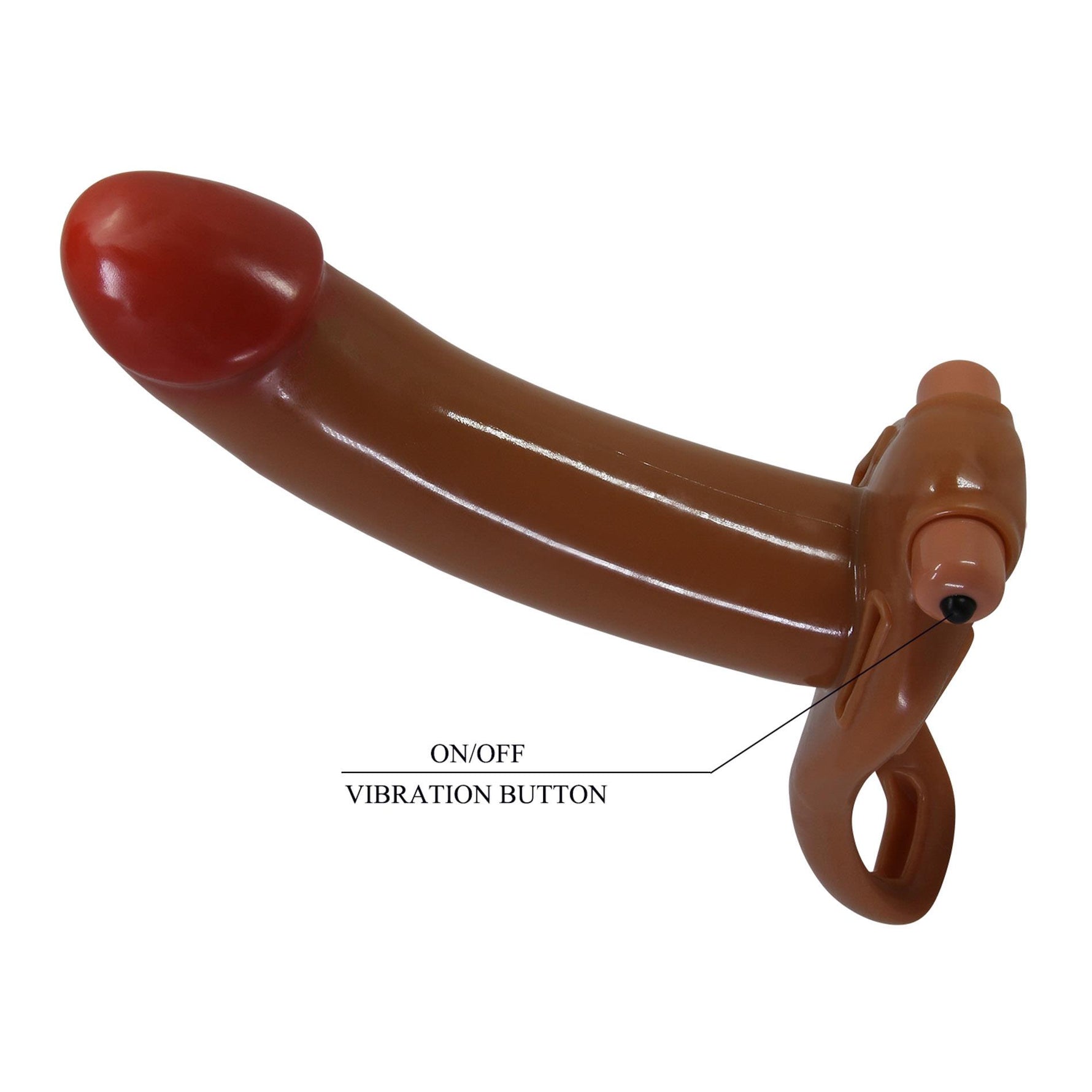 Ham pentru dildo vibrant realist Pretty Love Bradden, 17 cm, cu diametrul gol