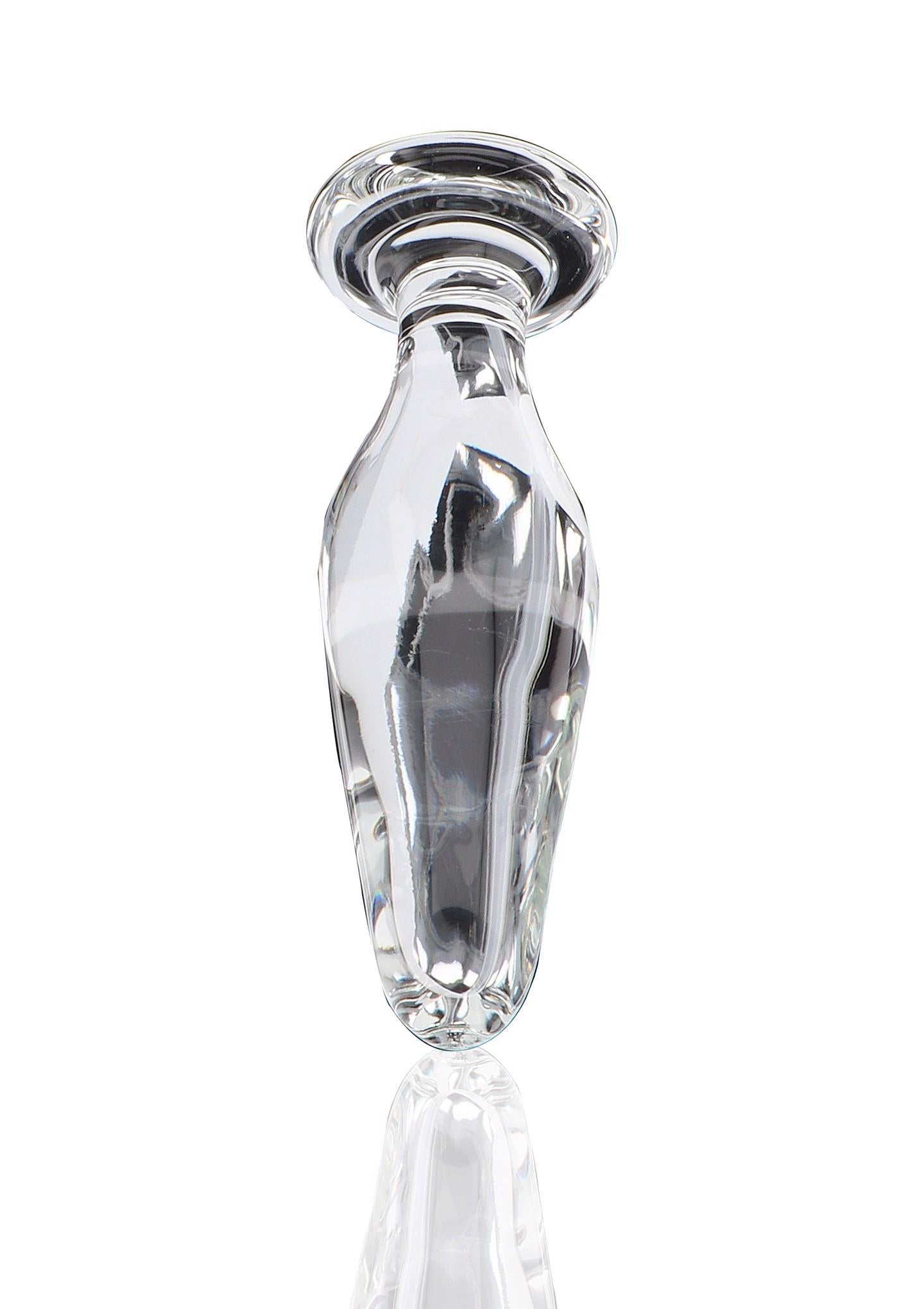 Plug anal din sticlă Star Sparkler ToyJoy, transparent, 12 cm