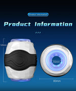 Masturbator masculin vibrant cu 10 moduri, seria B, drăguț, negru