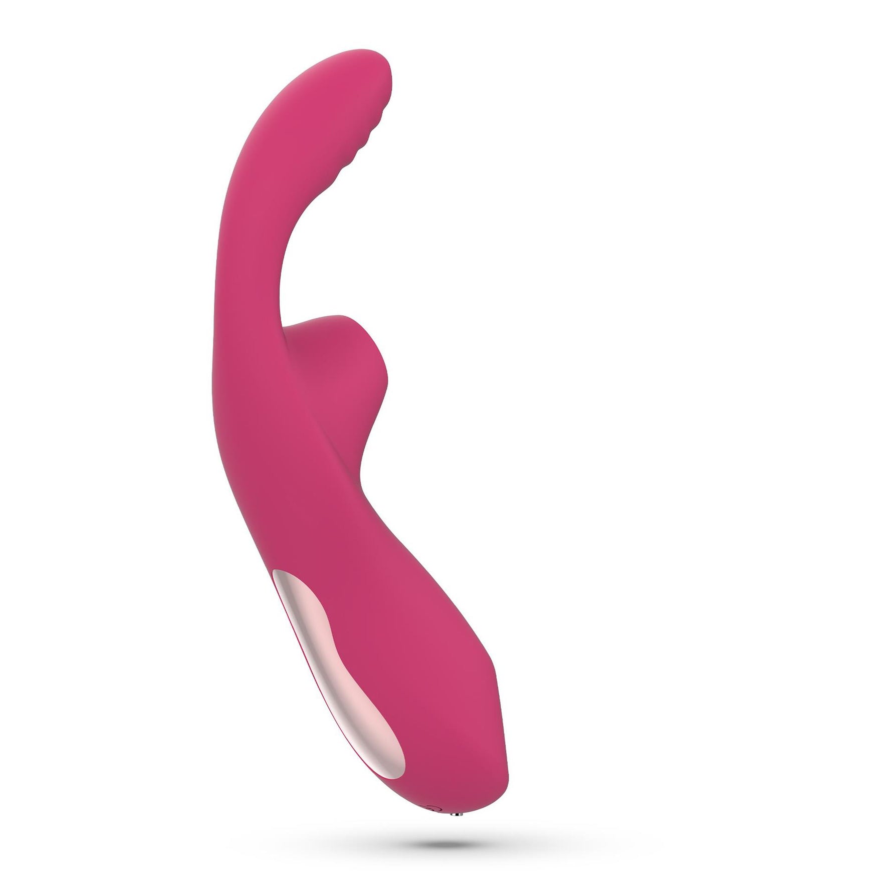 Vibrator Crushious Cyrano din silicon cu aspirație USB pentru punctul G, 18 cm