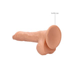 Dildo realist RealRock cu testicule 21,5 cm