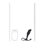 Masaj prostată Levelz din silicon, ondulat, L, negru, 12,4 cm