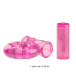 Inel vibrant pentru penis Baile cu fluture, roz