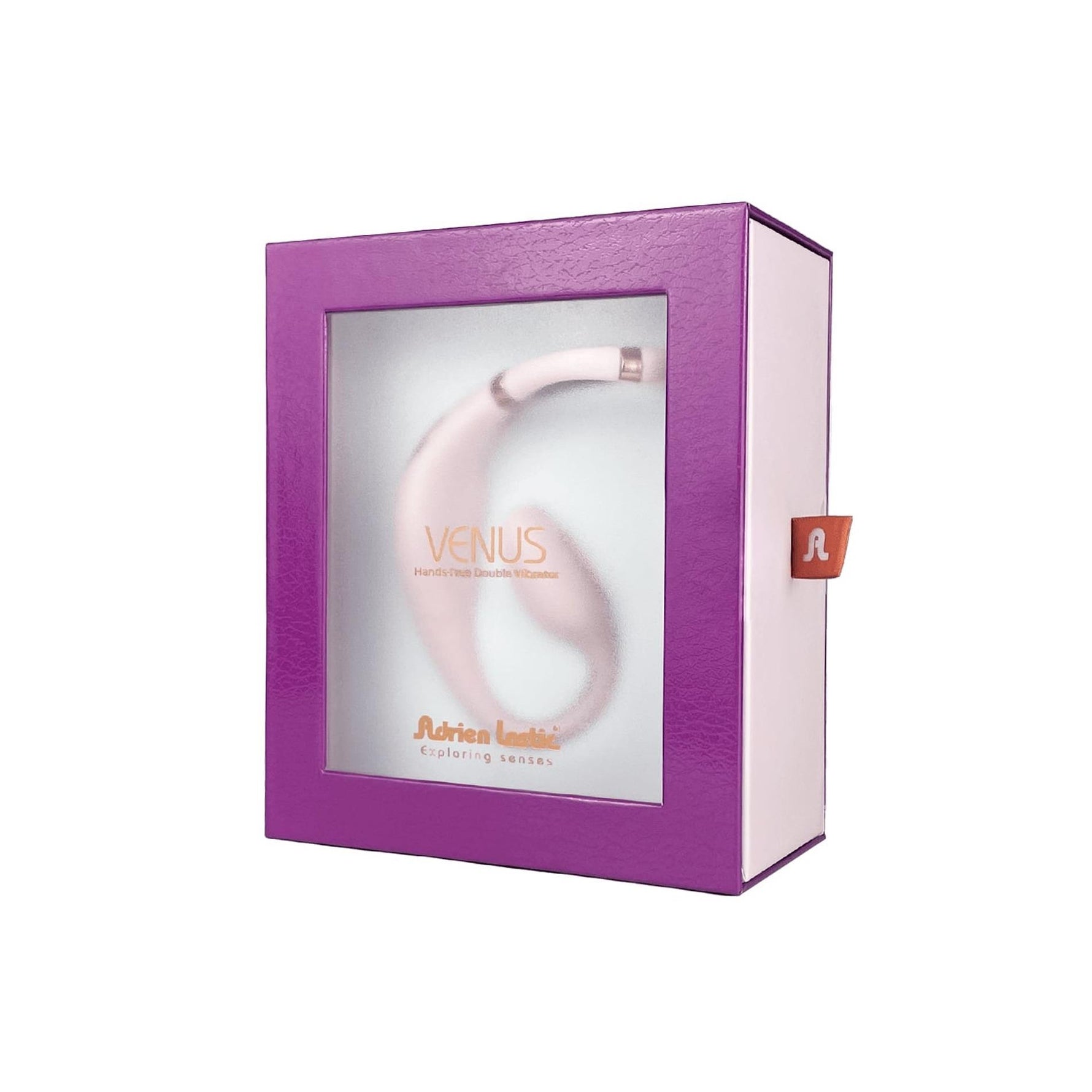 Vibrator Adrien Lastic Venus cu aplicație, roz pal, USB, 11 cm