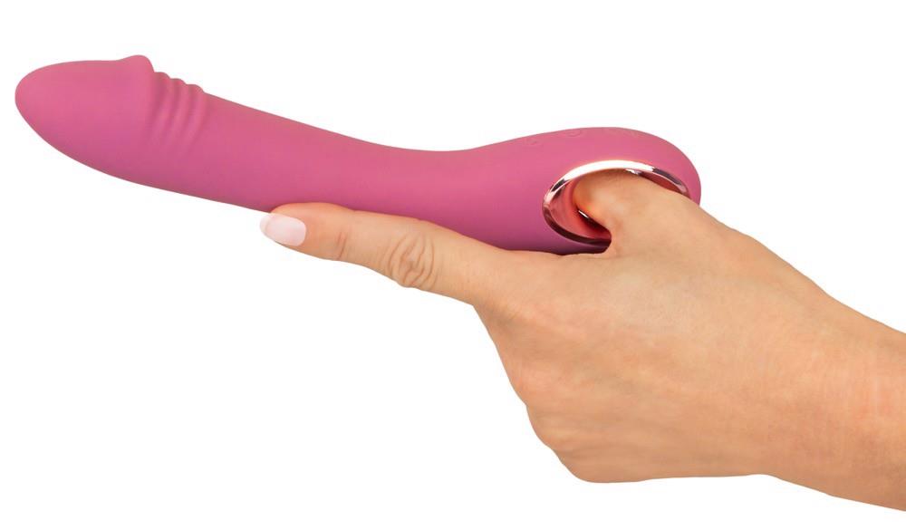 Vibrator USB pentru punct G You2Toys Slim, cu design roz din silicon, 21,4 cm