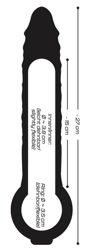 Extensor de penis Crystal Transparent TPE 27,8 cm