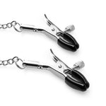 Cleme pentru mameloane din silicon cu gag, Bedroom Fantasies, negre