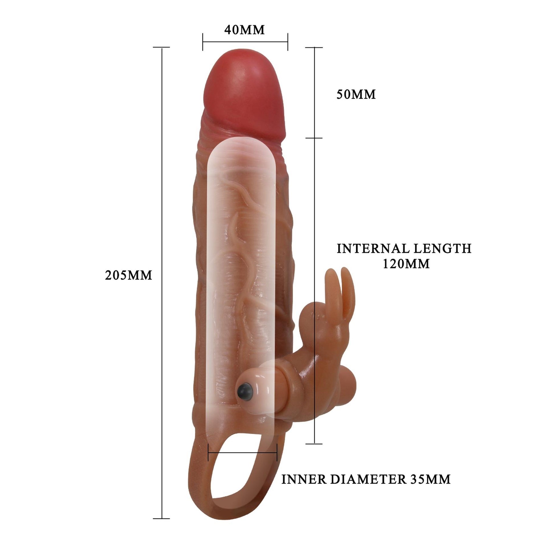 Extensie vibrantă Pretty Love Osmar 20,5 cm TPR